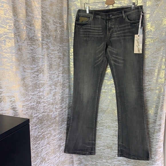 LE Chateau Armor Jeans Grey Regular Rise Straight leg Jeans Size 33 - Picture 2 of 13